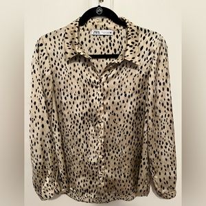 Zara Animal Print Blouse | Sz. M